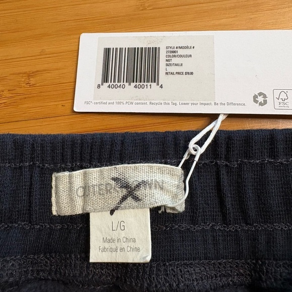 NWT Outerknown- Hightide Sweatshorts in Navy Blue. Size L - Picture 4 of 7